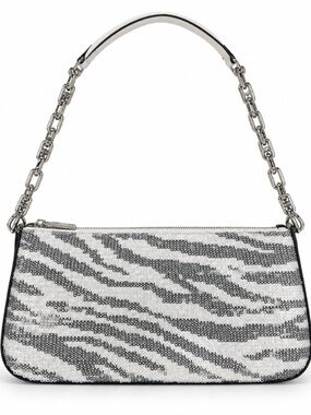 Michael Kors Stylish Zebra Print Sequin shoulder Bag